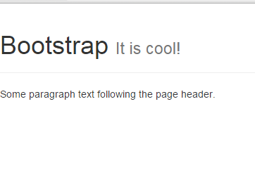 Bootstrap Page Header